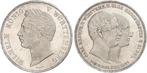 2 Thaler Kingdom of Württemberg (1806-1918) Silver William I of Württemberg