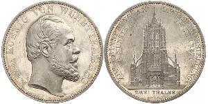 2 Thaler Kingdom of Württemberg (1806-1918) Silver Charles I of Württemberg