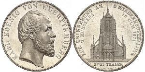 2 Thaler Kingdom of Württemberg (1806-1918) Silver Charles I of Württemberg