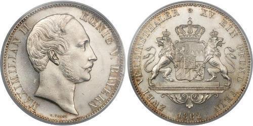 2 Thaler Electorate of Bavaria (1623 - 1806) 銀 Maximilian II Emanuel, Elector of Bavaria