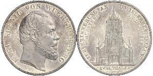 2 Thaler Kingdom of Württemberg (1806-1918) 銀 卡尔一世 (符腾堡)
