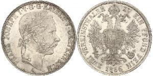 2 Thaler 奧地利帝國 (1804 - 1867) 銀 弗朗茨·约瑟夫一世 (1830 - 1916)