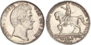 2 Thaler 巴伐利亞王國 (1806 - 1918) 銀 路德维希一世 (巴伐利亚)