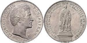 2 Thaler 巴伐利亞王國 (1806 - 1918) 銀 路德维希一世 (巴伐利亚)