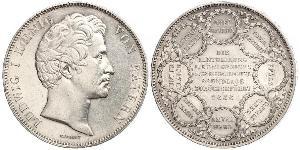 2 Thaler 巴伐利亞王國 (1806 - 1918) 銀 路德维希一世 (巴伐利亚)
