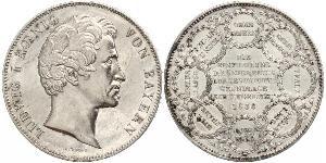 2 Thaler 巴伐利亞王國 (1806 - 1918) 銀 路德维希一世 (巴伐利亚)