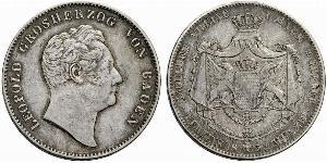 2 Thaler 巴登大公國 (1806 - 1918) 銀 利奥波德 (巴登)