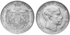 2 Thaler 巴登大公國 (1806 - 1918) 銀 弗里德里希一世 (巴登)