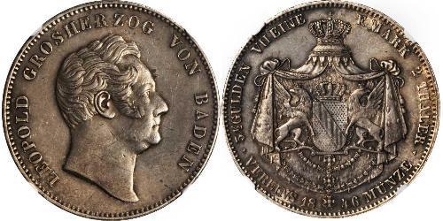 2 Thaler 巴登大公國 (1806 - 1918) 銀 利奥波德 (巴登)