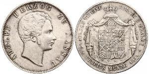 2 Thaler 拿骚公国 (1806 - 1866) 銀 阿道夫 (卢森堡大公)