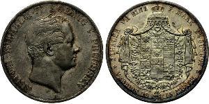 2 Thaler 普魯士王國 (1701 - 1918) 銀 腓特烈·威廉四世 (1795 - 1861)