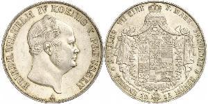 2 Thaler 普魯士王國 (1701 - 1918) 銀 腓特烈·威廉四世 (1795 - 1861)