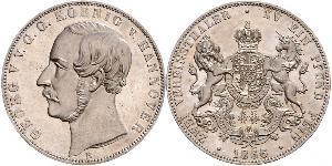 2 Thaler 汉诺威王国 (1814 - 1866) 銀 格奥尔格五世 (汉诺威) (1819 - 1878)