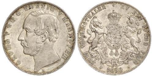 2 Thaler 汉诺威王国 (1814 - 1866) 銀 格奥尔格五世 (汉诺威) (1819 - 1878)