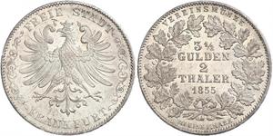 2 Thaler 法蘭克福自由市 銀 