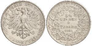 2 Thaler 法蘭克福自由市 銀 