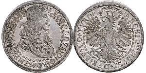 2 Thaler 神圣罗马帝国 (962 - 1806) 銀 利奥波德一世 (神圣罗马帝国)(1640-1705)
