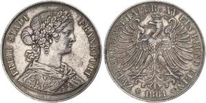 2 Thaler 联邦州 (德国) 銀 