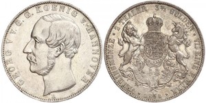 2 Thaler / 3.5 Gulden Royaume de Hanovre (1814 - 1866) Argent Georges V de Hanovre (1819 - 1878)