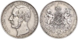 2 Thaler / 3.5 Gulden Royaume de Hanovre (1814 - 1866) Argent Georges V de Hanovre (1819 - 1878)
