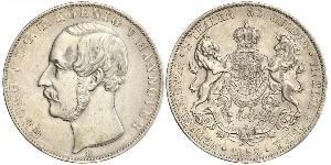 2 Thaler / 3.5 Gulden Royaume de Hanovre (1814 - 1866) Argent Georges V de Hanovre (1819 - 1878)