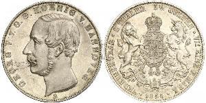 2 Thaler / 3.5 Gulden Royaume de Hanovre (1814 - 1866) Argent Georges V de Hanovre (1819 - 1878)