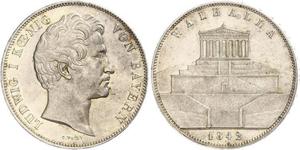 2 Thaler / 3.5 Gulden Reino de Baviera (1806 - 1918) Plata Luis I de Baviera(1786 – 1868)
