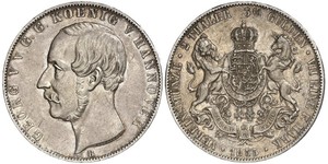 2 Thaler / 3.5 Gulden Königreich Hannover (1814 - 1866) Silber Georg V. (Hannover) (1819 - 1878)