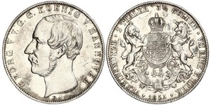2 Thaler / 3.5 Gulden Königreich Hannover (1814 - 1866) Silber Georg V. (Hannover) (1819 - 1878)