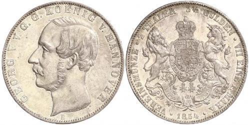 2 Thaler / 3.5 Gulden Königreich Hannover (1814 - 1866) Silber Georg V. (Hannover) (1819 - 1878)