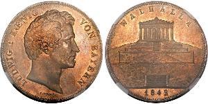 2 Thaler / 3.5 Gulden Kingdom of Bavaria (1806 - 1918) Silver Ludwig I of Bavaria (1786 – 1868)