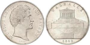 2 Thaler / 3.5 Gulden Kingdom of Bavaria (1806 - 1918) Silver Ludwig I of Bavaria (1786 – 1868)