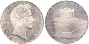 2 Thaler / 3.5 Gulden Kingdom of Bavaria (1806 - 1918) Silver Ludwig I of Bavaria (1786 – 1868)