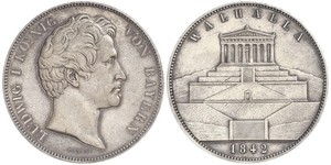 2 Thaler / 3.5 Gulden Kingdom of Bavaria (1806 - 1918) Silver Ludwig I of Bavaria (1786 – 1868)