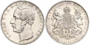 2 Thaler / 3.5 Gulden Kingdom of Hanover (1814 - 1866) Silver George V of Hanover (1819 - 1878)