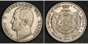 2 Thaler / 3½ Gulden Hesse-Darmstadt (1806 - 1918) Plata Luis II de Hesse-Darmstadt