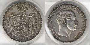 2 Thaler / 3½ Gulden Hesse-Darmstadt (1806 - 1918) Plata Federico Guillermo de Hesse-Kassel (1802 - 1875)