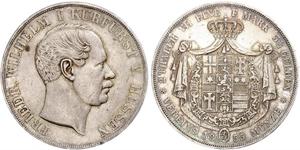 2 Thaler / 3½ Gulden Grand Duchy of Hesse (1806 - 1918) Silver Frederick William, Elector of Hesse (1802 - 1875)