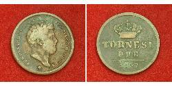 2 Tornesi Italian city-states Kupfer 