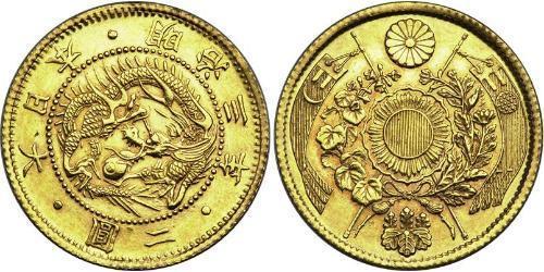 2 Yen Empire of Japan (1868-1947) Gold Meiji the Great (1852 - 1912)