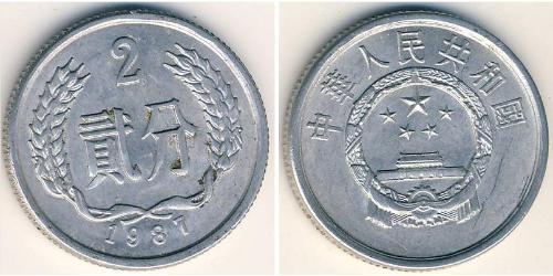 2 Yuan Chine Aluminium 