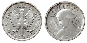 2 Zloty Deuxième République de Pologne (1918 - 1939) Argent 