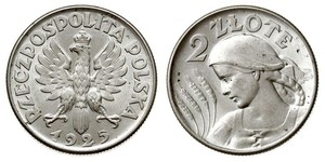 2 Zloty Deuxième République de Pologne (1918 - 1939) Argent 