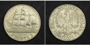 2 Zloty Deuxième République de Pologne (1918 - 1939) Argent 