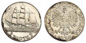 2 Zloty Seconda Repubblica Polacca (1918 - 1939) Argento 