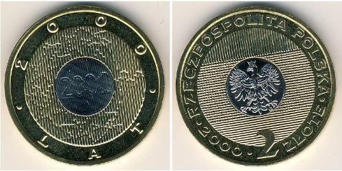 2 Zloty 波兰 Bimetal 