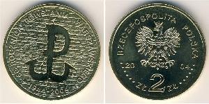 2 Zloty Third Polish Republic (1991 - ) Laiton 