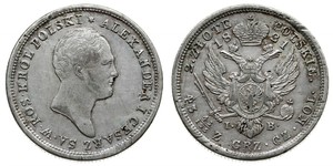 2 Zloty Russisches Reich (1720-1917) Silber Alexander I (1777-1825)