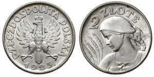 2 Zloty Zweite Polnische Republik (1918 - 1939) Silber 