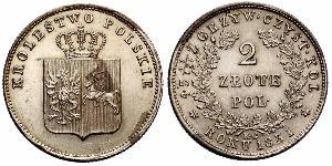 2 Zloty Kingdom of Poland (1815-1915) Silver 